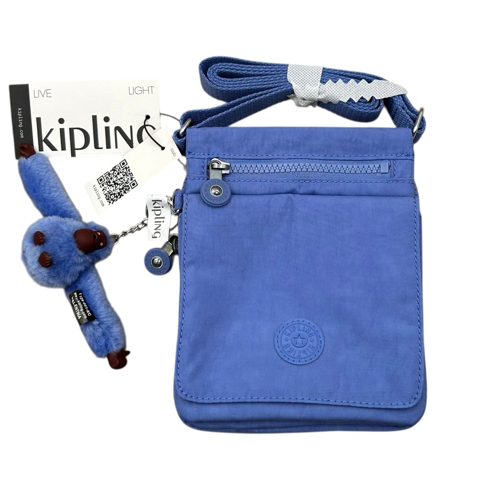 Kipling Eldorado Women's Small Nylon Crossbody Bag Blue Persian Water Resistant